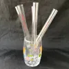 Accessori per bong in vetro di paglia con marchio di lettera lunghi 20 cm, tubi per fumatori in vetro colorati mini multi-colori Tubi a mano Miglior tubo in vetro per cucchiai