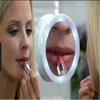 LED Mirror Cosmetic Compact Crystal Magnifying Glass Makeup Mirror Swivel Action LED Lights Swivel Cosmetic Tool