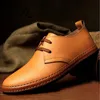 Mens Oxfords äkta lädermärke vårens hösten herr formell läderskor klänning biritsh vintage retro sko elegant sko