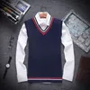 Chandails en gros nouveau l'automne hiver 2017 hommes boutique de mode coton vcou tricoté pull gilet/mâle formel affaires sociales transpiration