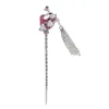 idealway 4 Colors New Fashion Vintage style Silver Ethnic Rhinestone Peacock Shape Hair Sticks Headwear