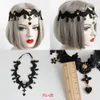 Noir/blanc dentelle fleur strass balancent ruban élastique bandeau dames mascarade fête cheveux guirlande bande chapeaux filles coiffure