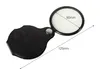 Portabel mikroskop Magnifier Loupe 60mm 50mm diameter 5x Rund förstoringsglas MG86034 W Black Cover med detaljhandelspaket