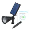 Lawn Lamps Solar Power 4 Bright LED White Warm White RGB 3 Color automatic switch Outdoor Garden Path Park Lamp Landscape Spot Lights