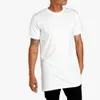 2019 Men Rock T-shirt Extended Length Longline T-shirt Summer Style Mens Hip Hop T-shirt Streetwear Clothing Hight Quality Tee