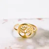 Großhandel 10 teile/los Gold/Silber/Rose Gold Überzogene Baum Ring Einzigartiges Design Baum des Lebens Ring Runde Baum Muster Ring EFR056