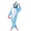 Bleu et Rose Licorne Cosplay Kigurumis Enfants Halloween Carnaval Mardi Gras Costumes Enfants Onesie Pyjamas235k