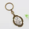MIC 12pcs Virgin Mary 2 inch Motorcycle Biker or Key Ring Keychain Travel Protection DIY Accessories 12 colors