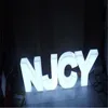 Factoy outlet anpassad hög ljusstyrka utomhus full akryl led lyser upp bokstäver för butiksrestaurangnamn, framsidan upplysta akrylskyltar