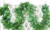 90 leaves 2.4m artificial green grape leaves other Boston ivy vines decorated fake flower cane wholesale free shipping HH08