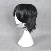 Black Jack Monokuma Anime Cosplay Wig 32cm MEN039S Tam Saç Türleri Toupees2530779