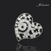 100st Clear Crystal Brosches Rhinestone Heart Shape Souvenir Rand Brooch Pins For Bunerals