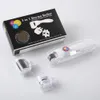 DHL Livre Novo 3 em 1 Kit de Roller Derma com 3 cabeças de rolos separadas de diferentes contagem de agulha 180C 600C 1200C feita de titânio esterilizado