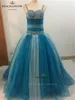 Novo vestido de bola de organza 2021 vestidos de quinceanera com grânulos de querida lace-up chão comprimento doce 16 vestido por 15 anos