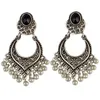 Idéalway Fashion Bohemian Vintage Or Argent Plaqué Sculpture Fleurs Fleurs Tassels Boucles d'oreilles Drop Drop Boucles d'oreilles