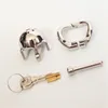 Male Devices Stainless Steel Super Small Short Cock Cage With Urethral Sounds Catheter Sex Toys For Men Slave Penis Lock Cage5809334