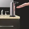 Spedisci dagli Stati Uniti! Dispenser di sapone con sensore in acciaio inossidabile Lavatrice automatica a mani libere Movimento portatile attivato con supporto Spedizione gratuita