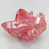 85G Natural Aura Angel Quartz Crystal Cluster Plating Pink Crystal Stone Cluster Reiki Healing As Gift