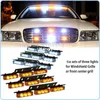 Перетаскивание шесть 54 LED аварийный автомобиль стробоскопы / световые панели палуба тире решетка-желтый белый 3 мигает режимы предупреждение чистая свет
