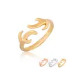 Everfast Wholesale 10pc/Lot Cute Justerable Deer Antler Women Rings Metal Alloy Silver Gold Rose Gold Plated Fashion Ring EFR088