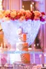 candelabri in acrilico portacandele in cristallo decorativo per matrimonio all'ingrosso di nuovo stile per centrotavola nuziali