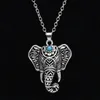 collar colgante de elefante azul