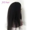 Peruwiańska Dziewica Pełna Koronki Tanie Peruki Indiański Malezyjski Peruwiański Kinky Proste Ludzkie Włosy Koronki Przód Peruki z Baby Hair Free Drop Shipping