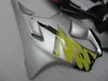 Anpassad injektionsfajningssatser för Honda CBR600 F4 1999 2000 Silver Black Motorcykel Fairings Set CBR 600 F4 99 00