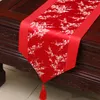 Extra Long Patchwork Luxury Silk Satin Table Runner Cherry blossoms Chinese Party Damask Jacquard Tablecloth Dining Table Mat 300 x 33cm