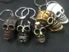 FREE SHIPPING 12 Pcs Yqtdmy Vintage Imitation Mixed Color Gothic Skull Head Biker Keychain