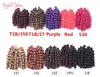 8inch wand curl bouncy twist crochet hair extensions ,synthetic braiding hair ombre crochet braiding hair for marley women