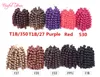 8 Inch Wand Curl Bouncy Twist Crochet Hair Extensions, Syntetyczne oplatanie Włosy Ombre Szydełkowe oplatanie Włosy dla Marley Women