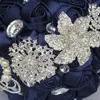 Bouquet da sposa blu navy Simulazione Fiore Forniture di nozze Fiore artificiale Cristallo Dolce 15 Bouquet Quinceanera W2287391687