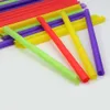 Wholesale-100Pcs Multi-color Plastic Jumbo Large Drinking Straws For Cola Drink Smoothie Milk Juice Birthday Wedding Decor Party Supplies