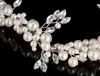 2019 Fashion Silver Pearl Bridal Hair Vine Jewelry Handmade bröllop pannbandstillbehör Crystal Women Billiga huvudstycke1146985