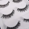 Nya 50 par Lot Svart Naturligt Kors Fake Falsk Eyelash Soft Long Makeup Eye Lash Extension Gratis frakt