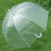 34 "grand clair mignon bulle profonde dôme parapluie commérages fille résistance au vent PVC Transparent longue poignée parapluies en gros