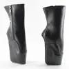 Wonderheel Nowe Krótkie buty baletowe 7 "Wedge Heel z zamkiem Zip Matte Black Fashion Sexy Fetysz Buty Baletowe Buty Balet