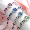 Crystal Heart Of Ocean Love Heart Bracelets Pulsembart Branque