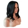 Wigs WoodFestival short curly wig medium length synthetic wigs for women heat resistant natural black with hair