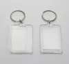 Porte-clés rectangulaires en acrylique vierge, porte-clés photo/pour photo, taille 2 "x 1.25", # KP01C DHL, livraison gratuite