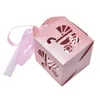 Laser Cut Baby Carriage Favor Box Bomboniere Gift Candy Boxes Baby Shower Party Decoration