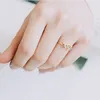 Wholesale 10Pc/Lot Letter Rings XOXO Finger Ring Gold Silver Rose Gold Plated Simple Jewelry For Women EFR081