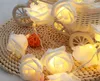 30/20Led Rose Flower LED Chrismas Lights NewYear Wedding Romântico Decoração de Natal Fairy Fairy Rose 3,2m/2,2m Battery Operated