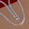 factory price plated silver Figaro chain necklace 6MM 16-24 inches Top quality fashion Men's Jewelry