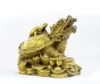 Chinese FengShui Pure Bronze Wealth Money Evil Dragon Turtle Tortoise Statue332s