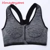 Women Cotton Yoga Fitness bras Workout Tank Top Seamless Racerback Gym Sports Bra zipper top women's underwear