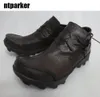 Batı Kovboy erkek botları dana hakiki deri Çizmeler düşük top ayakkabı Adam zapatos de hombre güvenlik ayakkabıları, Büyük Boy EUR38-44