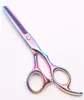 C1005 6 '' Anpassat varumärke Multicolor Frisörsax Factory Cutting Scissors Thinning Shears Professional 237C