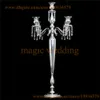 33" de altura 5 Arm Candelabra metal cristal Prismas vitoriana Paris Candlestick no macio ouro e prata